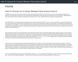 How To Choose On A Career Between Data Science And Ai