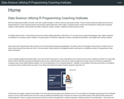 Data Science Utilizing R Programming Coaching Institutes