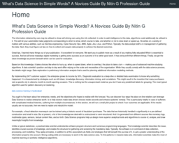 What's Data Science In Simple Words? A Novices Guide By Nitin G Profession Guide