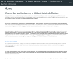 It's Just A Glorified Letter Writer? The Rise Of Machines: Timeline Of The Evolution Of Synthetic Intelligence
