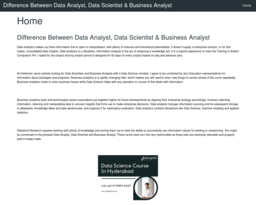 Difference Between Data Analyst, Data Scientist & Business Analyst