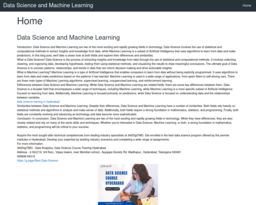 Data Science and Machine Learning