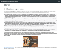 Is data science a good career