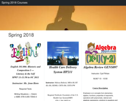 Spring 2018 Courses