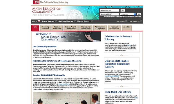 Calif State Univ - Math Education
