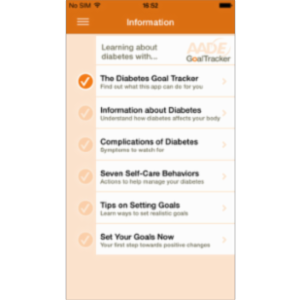 American Association of Diabetes Educators Goal Tracker App for iOS icon