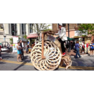 Weird Wooden Bike Has Back Legs That Walk icon