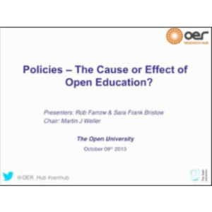 Policies: The Cause or Effect of Open Education?