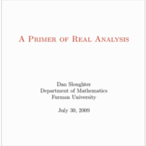 A Primer of Real Analysis icon