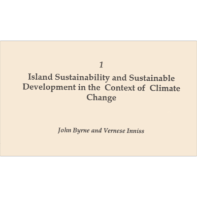 Island sustainability and sustainable development in the context of climate change icon