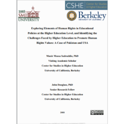 Exploring Elements of Human Rights in Educational Policies at the Higher Education Level, and Identifying the Challenges Faced by Higher Education to Promote Human Rights Values: A Case of Pakistan and USA icon
