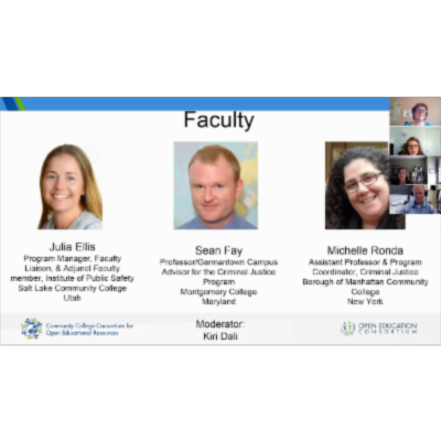 OEWeek 2019 CCCOER Faculty Dialogues: Admin of Justice