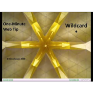 Effective Web Searching:  WILDCARD icon