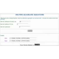 Solving Quadratic Equations