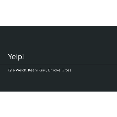 Yelp! Lesson Plan Presentation