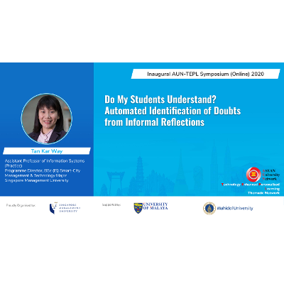 Professor Tan Kar Way: Do My Students Understand? Automated Identification of Doubts from Informal Reflections icon