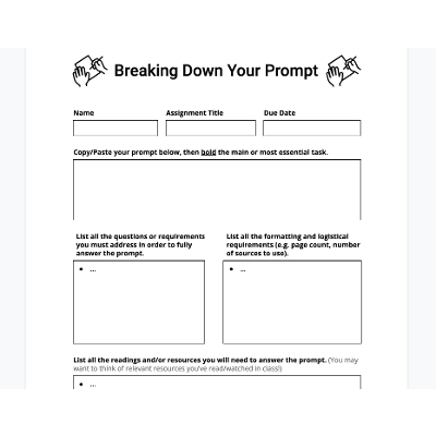 Breaking Down Your Prompt icon