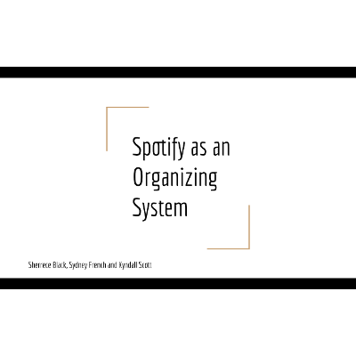 Spotify as an Organizing System Instructional Session icon