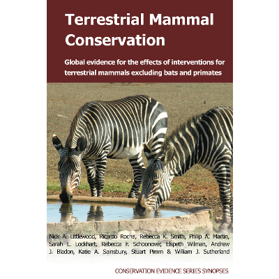 Terrestrial Mammal Conservation: Global Evidence for the Effects of Interventions for Terrestrial Mammals Excluding Bats and Primates icon