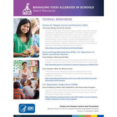 Food Allergies in Schools Toolkit  | Healthy Schools | CDC