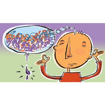 Less stress, clearer thoughts with mindfulness meditation icon