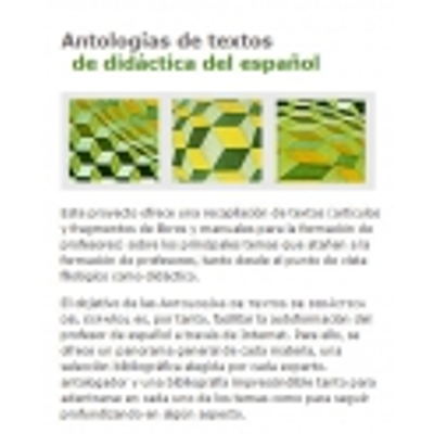 Anthologies of texts - Spanish didactics