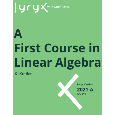 A First Course in Linear Algebra, 2021A version (Lyryx) icon