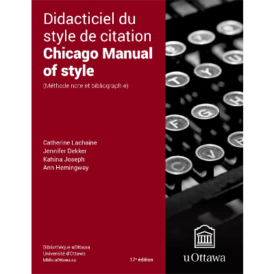Didacticiel du style de citation Chicago Manual of Style 17e édition (Méthode notes et bibliographie) icon