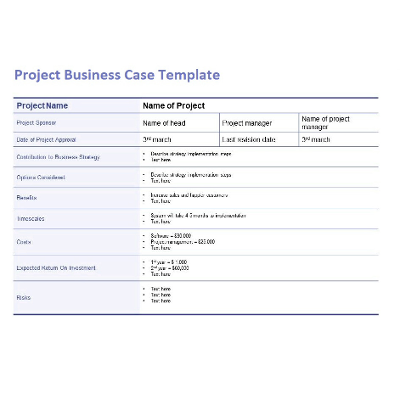Download Project Business Case Template - Excelonist icon