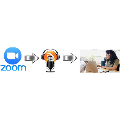 Use of Zoom to create podcasts icon