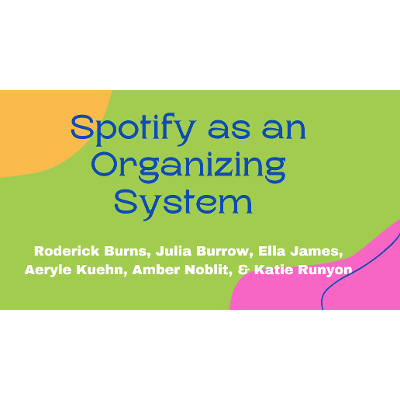 INSC 512 Teaching Team: Spotify as an Organizing System icon