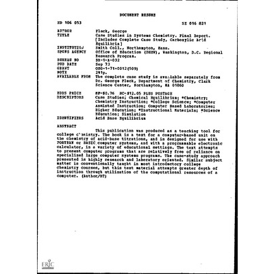 Case Studies in Systems Chemistry icon