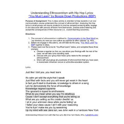 Understanding Ethnocentrism with Hip Hop Lyrics.docx icon