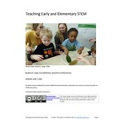 Teaching Early and Elementary STEM - Open Textbook Library icon