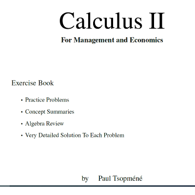Calculus II for Management and Economics Exercise Book icon