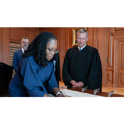 Ketanji Brown Jackson sworn in as first Black woman on the Supreme Court icon