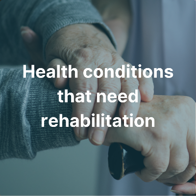 Health conditions that need rehabilitation icon
