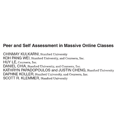 Peer and self assessment in massive online classes icon