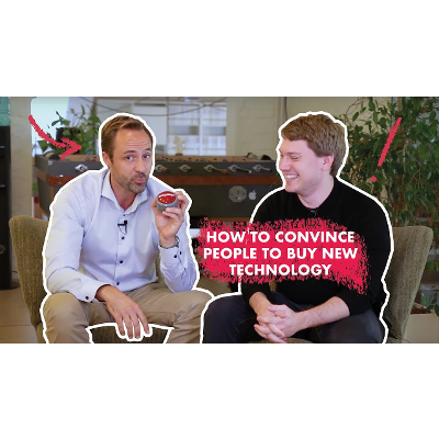 How to convince people to buy new technology icon