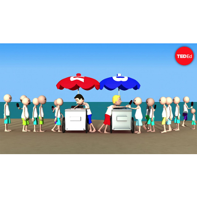 Why do competitors open their stores next to one another? icon