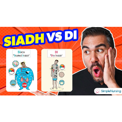 SIADH vs DI (Diabetes Insipidus) for nursing RN PN NCLEX icon