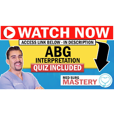 ABG - Arterial blood gas interpretation made simple in 8 minutes RN, LPN, LVN for NCLEX icon