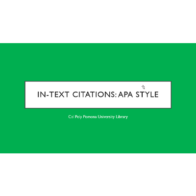 In-Text Citations: APA Style icon
