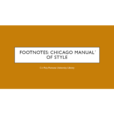 Footnotes: Chicago Manual of Style icon