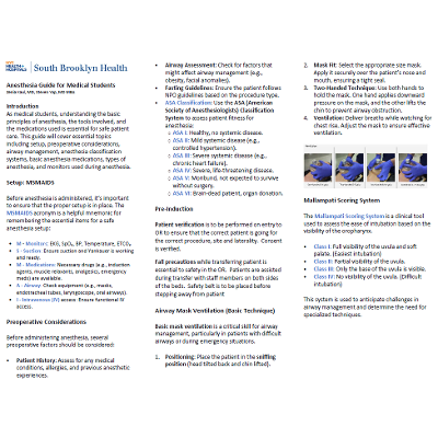 Anesthesia Guide For Medical Students in the OR icon