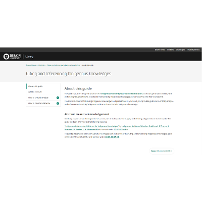 Citing and referencing Indigenous Knowledges guide icon