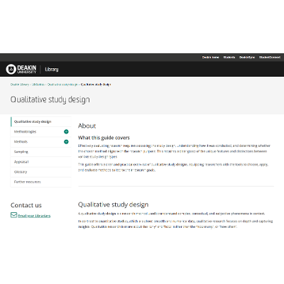 Qualitative study design guide