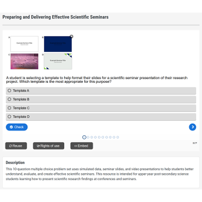 Preparing and Delivering Effective Scientific Seminars / Préparation et présentation de séminaires scientifiques icon
