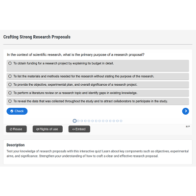 Crafting Strong Research Proposals / Rédiger des propositions de recherche solides icon