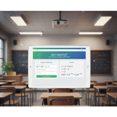 Second-Order Homogeneous ODE Solver icon